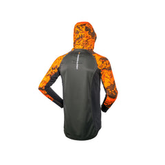 Desolve Fire Veil | Hunters Element Vantage Hoodie Image Displaying Back View With Hood Up.