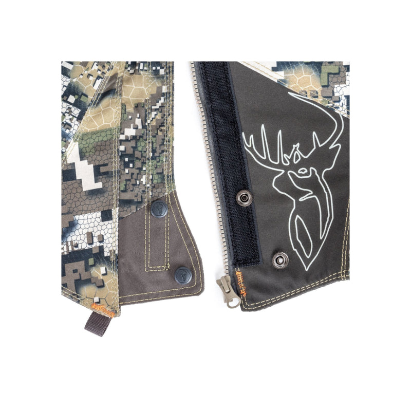 Desolve Veil Camo | Hunters Element Venom Gaiter V2 Image Showing Close Up View Of Zipper And Velcro.