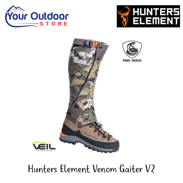 Hunters Element Venom Gaiter V2 | Hero Image Showing All Logos And Titles.