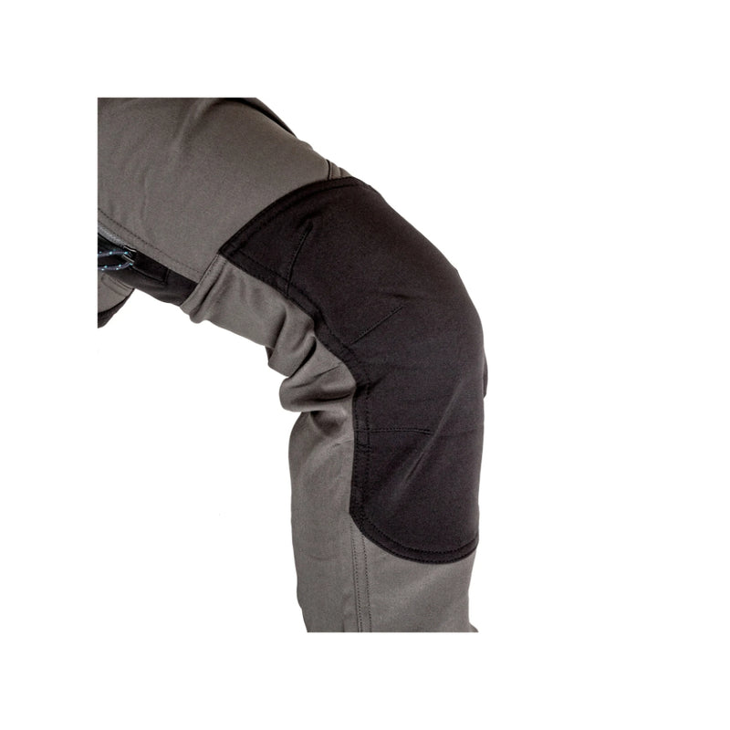 Black/Grey | Hunters Element Womens Boulder Trouser Image Showing Close Up View Of Padded Knee.