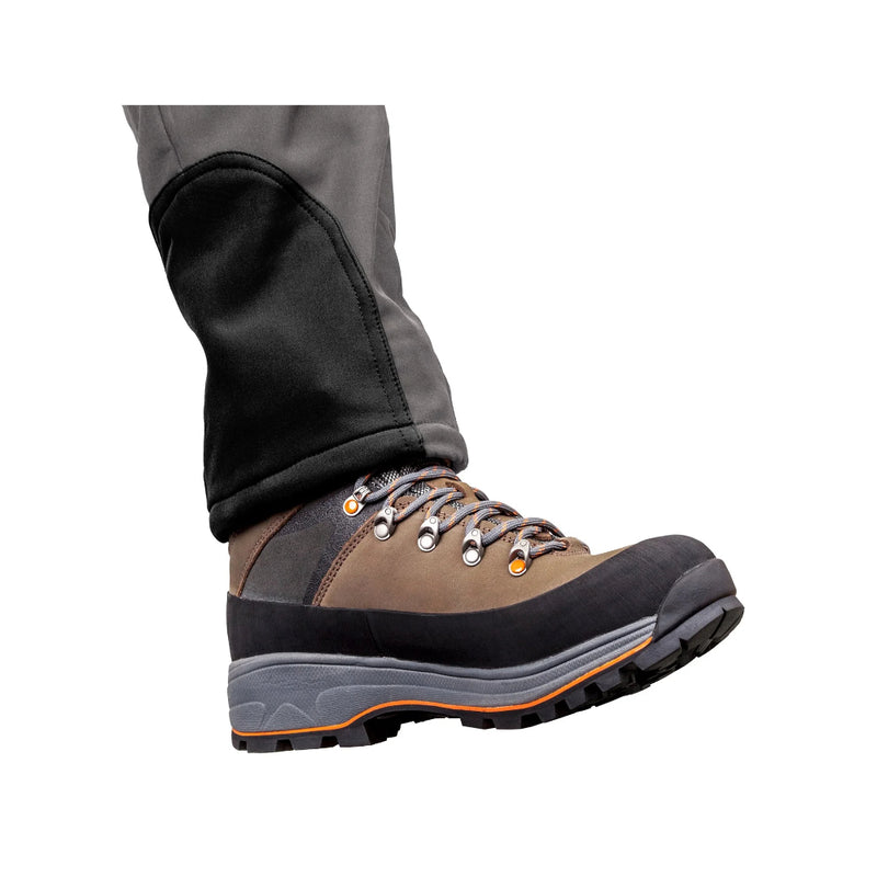 Black/Grey | Hunters Element Womens Boulder Trouser Image Showing Close Up View Of Ankle Scuff Protection.