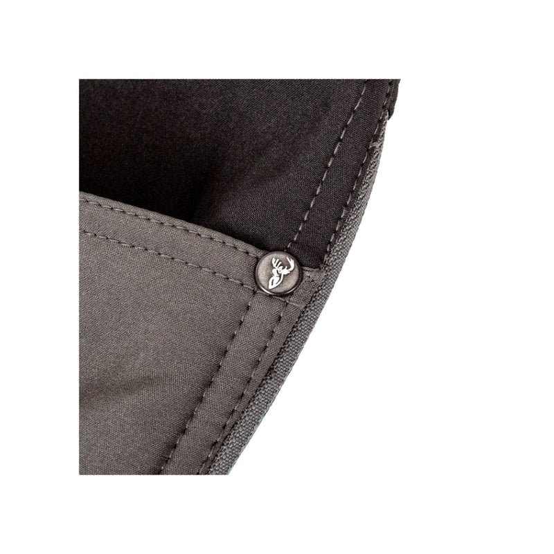 Black/Grey | Hunters Element Womens Boulder Trouser Image Showing Close Up View Of Stitching.