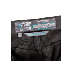 Black/Grey | Hunters Element Womens Boulder Trouser Image Showing Close Up View Of Inner Tag.