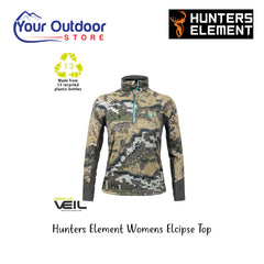 Hunters Element Womens Eclipse Top | Hero Image Displaying All Logos And Titles.