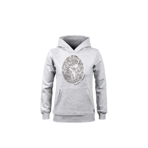 Grey Marle | Hunters Element Women's Floral Hoodie Image Showing No logos Or Titles. 