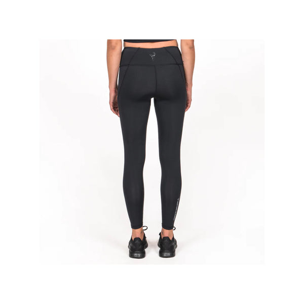 Black | Hunters Element Women's Ice Leggings Image Displaying Back View.