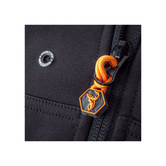 Black | Hunters Element Womens Legacy Jacket Image Showing Close Up View Of Front Zipper.