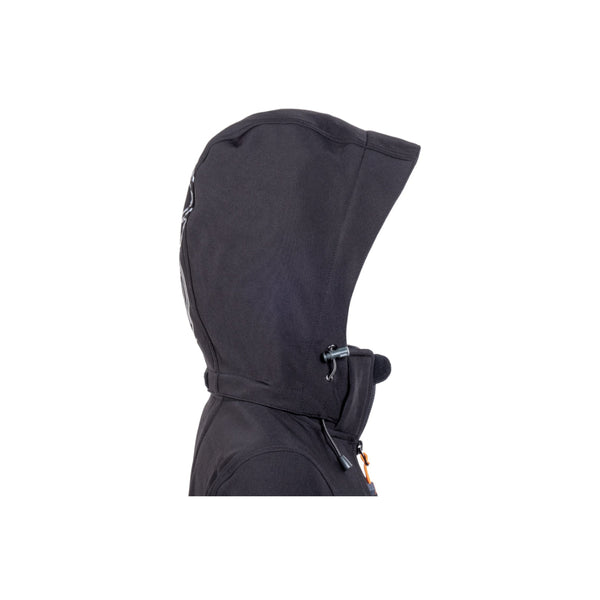 Black | Hunters Element Womens Legacy Jacket Image Showing Close Up, Side View Of Hood.
