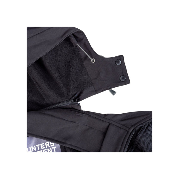 Black | Hunters Element Womens Legacy Jacket Image Showing Close Up View Of Hood Zipper.