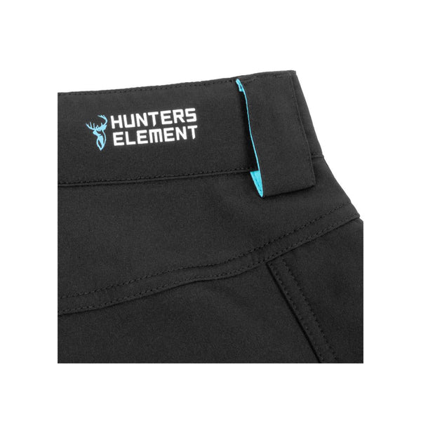 Black | Hunters element Women's Legacy Pants Image Sowing Close Up View Of Belt Loop.
