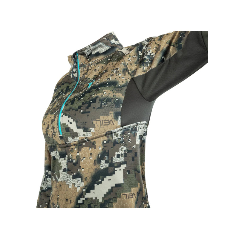 Desolve Veil | Hunters Element Zenith Womens Top Image Displaying View of Under Arm Fleece, From The Outside.