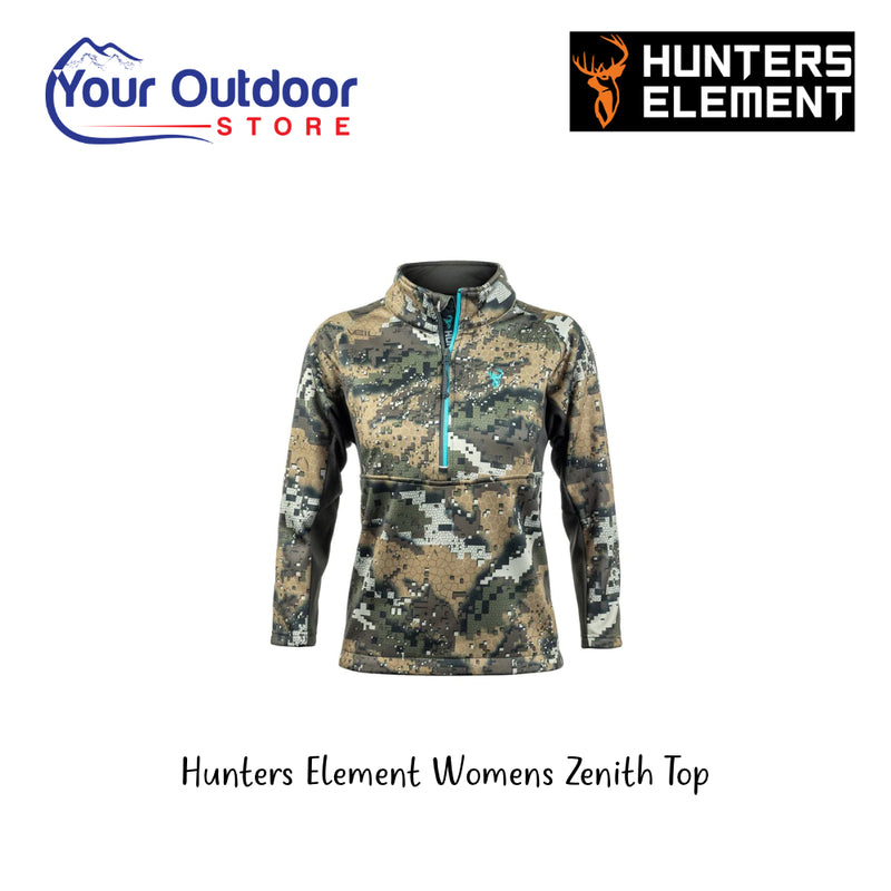 Hunters Element Womens Zenith Top | Hero Image Displaying All Logos And Titles.
