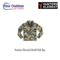 Hunters Element Zenith Kids Top. Hero Image Showing Logos and Title. 