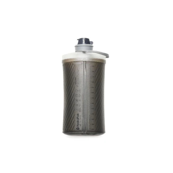 Grey 1.5L | HydraPak Flux Flexible Bottle Image Showing Back Of The Bottle.