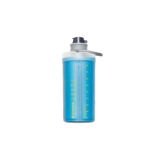 Tahoe Blue 1L | HydraPak Fux Flexible Bottle Image Showing Back Of The Bottle.