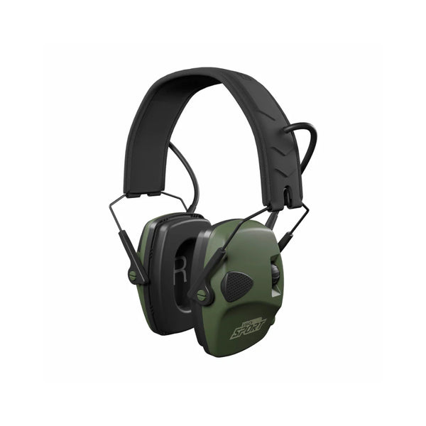 Green | ISO Tunes Sport Defy Slim Passive Hearing Protection Earmuffs Image Showing No Logos or Titles.