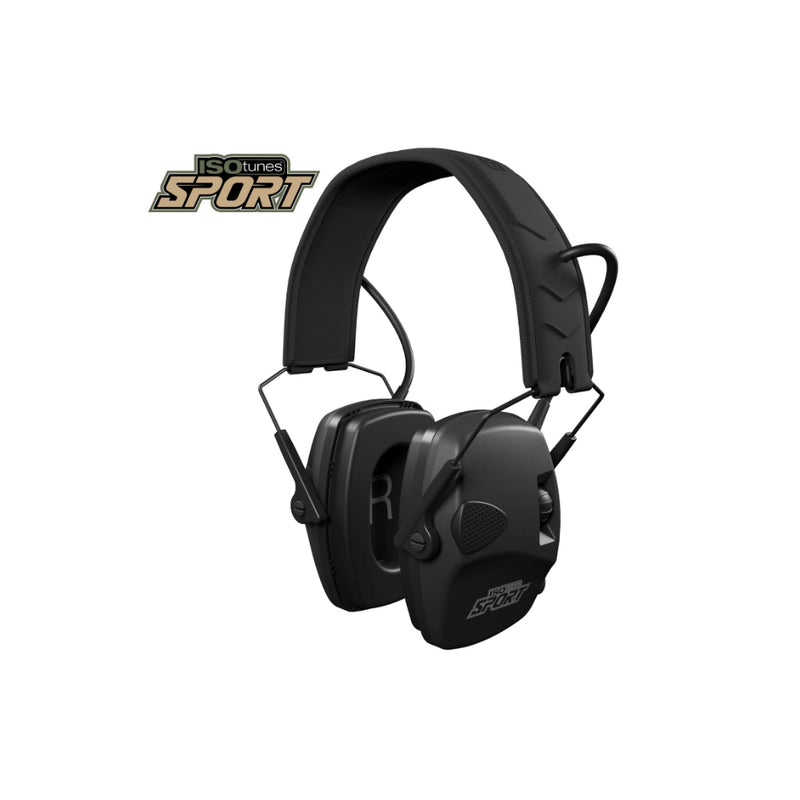 Black | ISOtunes Sport Defy Slim Basic Electronic Shooting Earmuffs Image Showing No Titles.