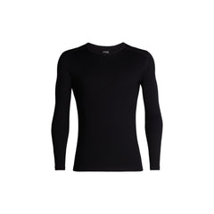 Black | Icebreaker Mens 260 Tech Long Sleeve Crewe Image Showing No Logos Or Titles.
