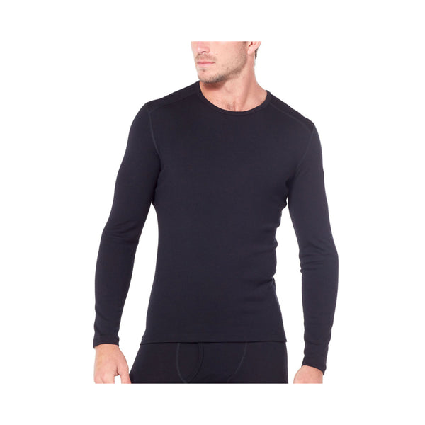 Black | Icebreaker Mens 260 Tech Long Sleeve Crewe Image Showing Front View On A  Model.