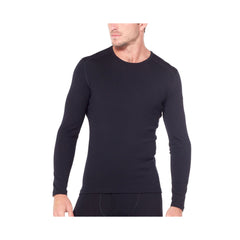 Black | Icebreaker Mens 260 Tech Long Sleeve Crewe Image Showing Front View On A  Model.