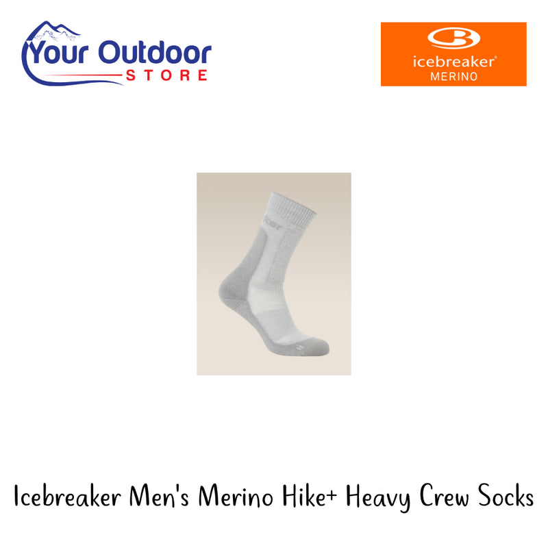 Icebreaker Men's Merino Hike + Heavy Crew Socks | Hero Image Sowing All Logos Or Titles.