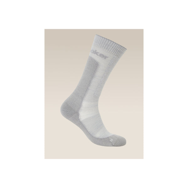 Grey | Icebreaker Men's Merino Hike + Heavy Crew Socks Image Showing no Logos Or Titles.