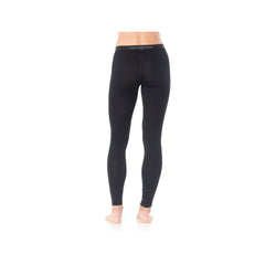 Black | Icebreaker Womens 200 Oasis Leggings Image Showing Back View, On A Model.