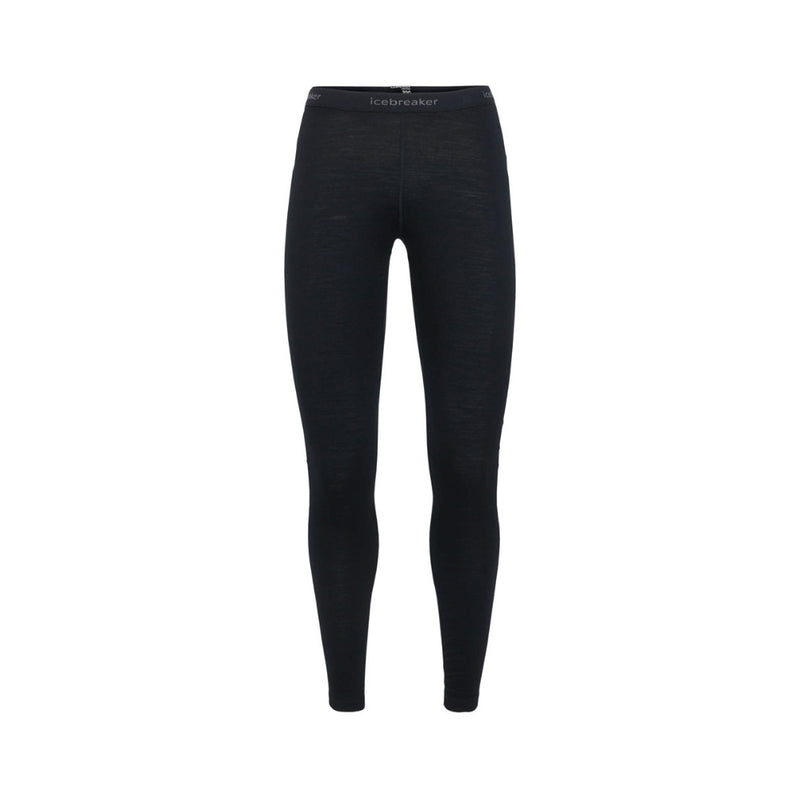 Black | Icebreaker Womens 200 Oasis Leggings Image Showing No Logs Or Titles.
