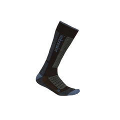 Black/Blue | Icebreaker Womens Merino Ski+ Medium Over The Calf Socks Image Showing No Logos Or Titles.