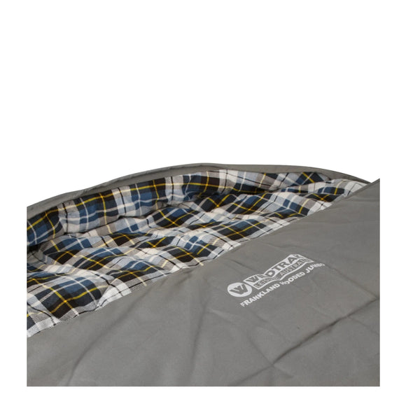 Grey | Wildtrak Frankland Hooded Jumbo Sleeping Bag -7 Image Showing Close Up View Of The Hood.