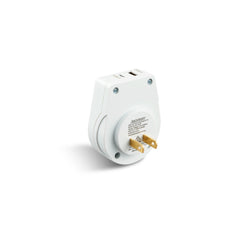 Jackson Outbound Slim USB-A & C Travel Adaptor - Japan, South America | Image Showing Angled Back View.