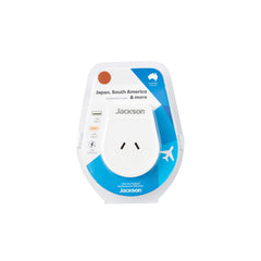 Jackson Outbound Slim USB-A & C Travel Adaptor - Japan, South America | Image Showing No Logos Or Titles.
