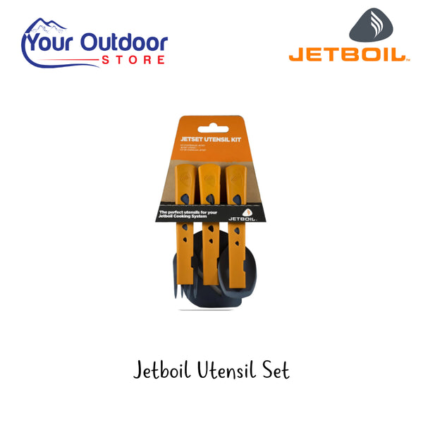 Jetboil Utensil Set | Hero Image Showing All Logos And Titles.