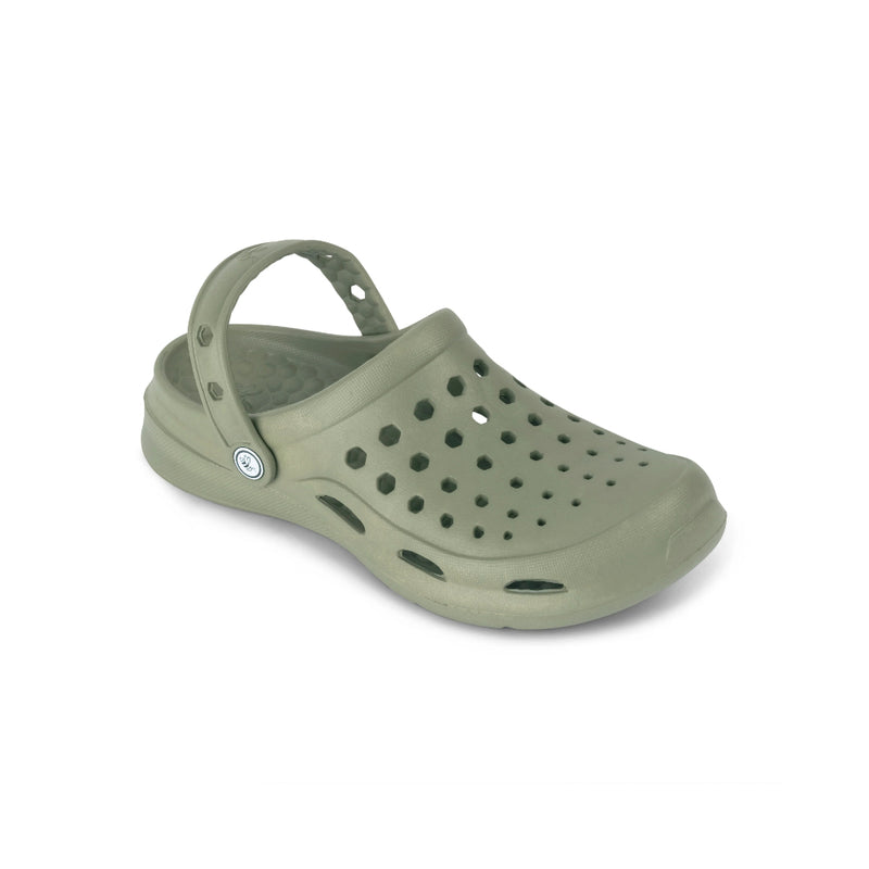 Dusty Olive | Joybees Adult Active  Clog Image Showing Angled Front View Of Clog.