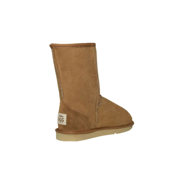 Chestnut | Jumbo Ugg Classic Short Boot Image Showing Angled Back View.