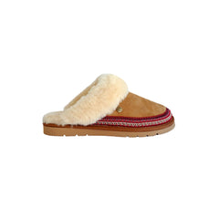 Chestnut | Jumbo Ugg Julie Slipper Image Showing Side View.