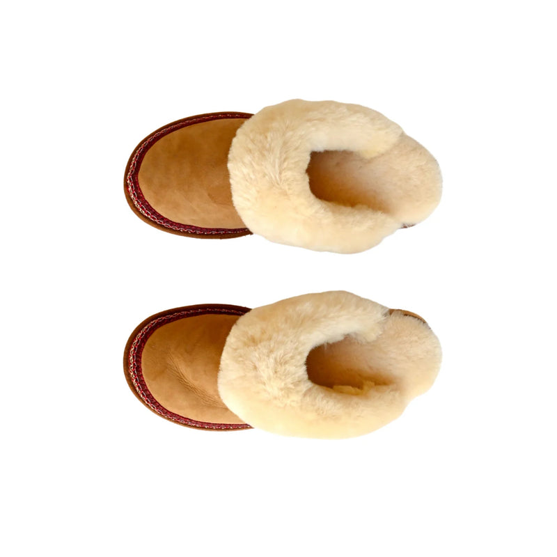 Chestnut | Jumbo Ugg Julie Slipper Image Showing Top View.