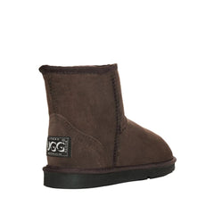 Chocolate | Jumbo Ugg Ultra Short Boot - Back View. 