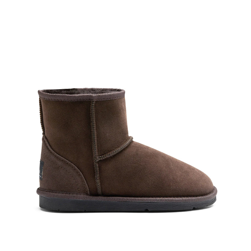 Chocolate | Jumbo Ugg Ultra Short Boot Side View. 