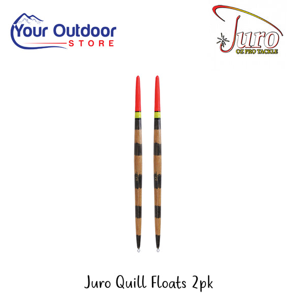 Juro Quill Floats 2pk | Hero Image Showing All Logos And Titles.