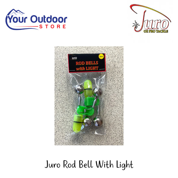 Juro Rod Bell With Light | Hero Image Showing All Logos And Titles.