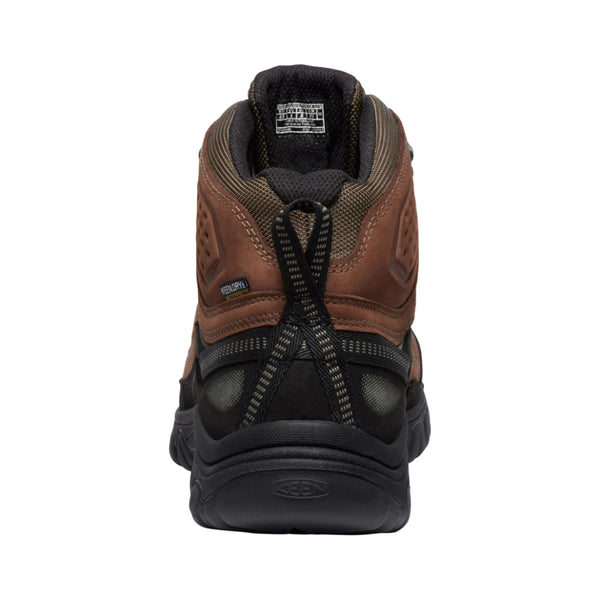 Bison Black | Keen Targhee IV Mid WP Mens Image Showing Back of Boot.