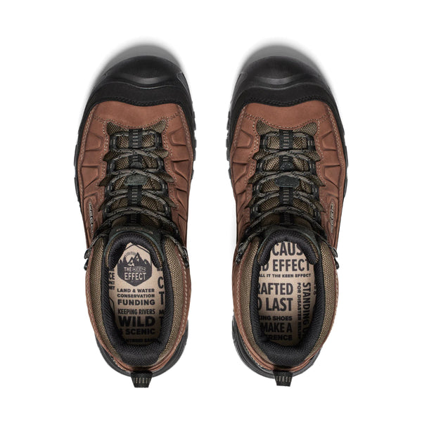 Bison Black | Keen Targhee IV Mid WP Mens Image Showing Top View Of Both boots Side By Side