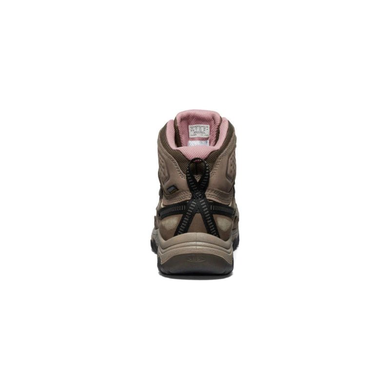 Brindle Nostalgia Rose | Keen Targhee IV Mid WP Women's Image Showing Back Of Boot.