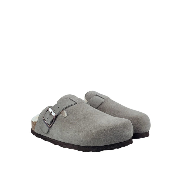 Stone | Koalabi Billie Clog Image Showing Angled Front View.