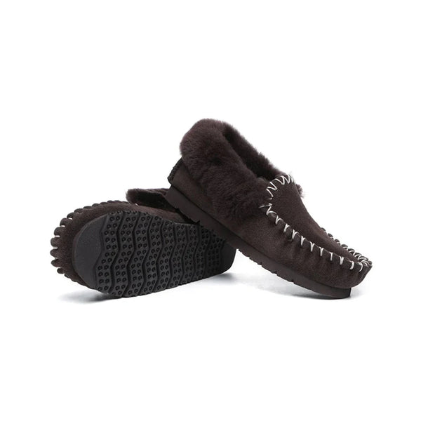 Chocolate | Koalabi Mens Traditional Moccasins Image Showing No Logos Or Titles.
