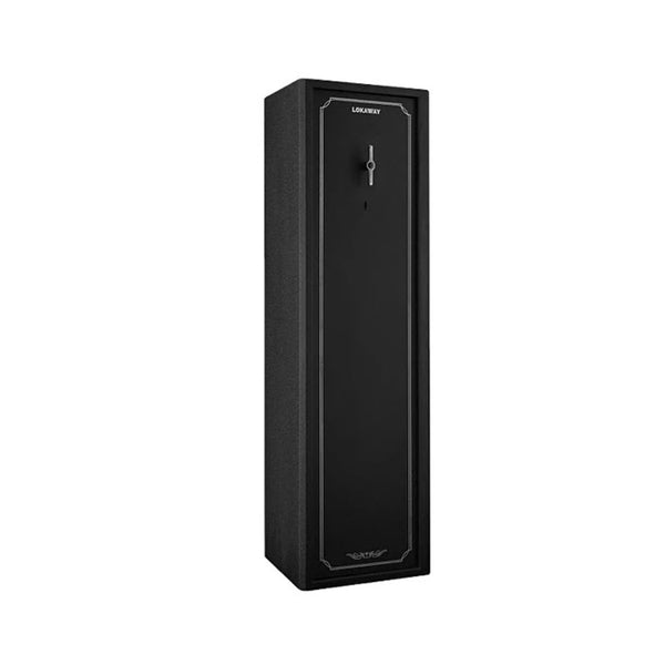 Black | Lokaway 14 Gun Safe. Angled View With Door Closed.