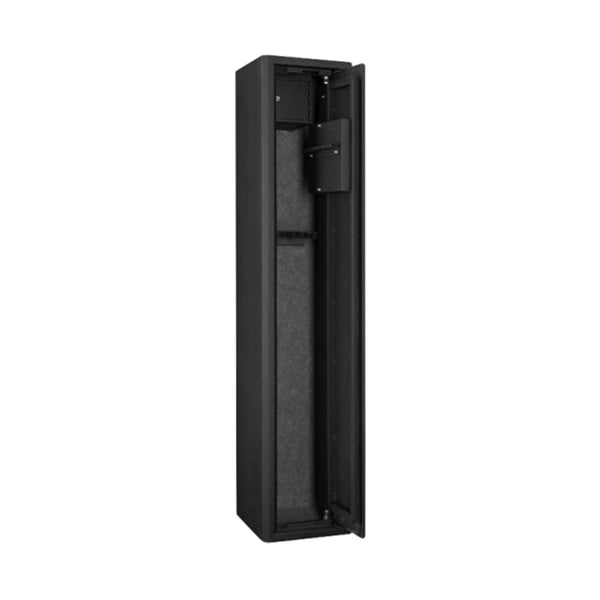 Black | Lokaway 14 Gun Safe. Angled View With Door Open.