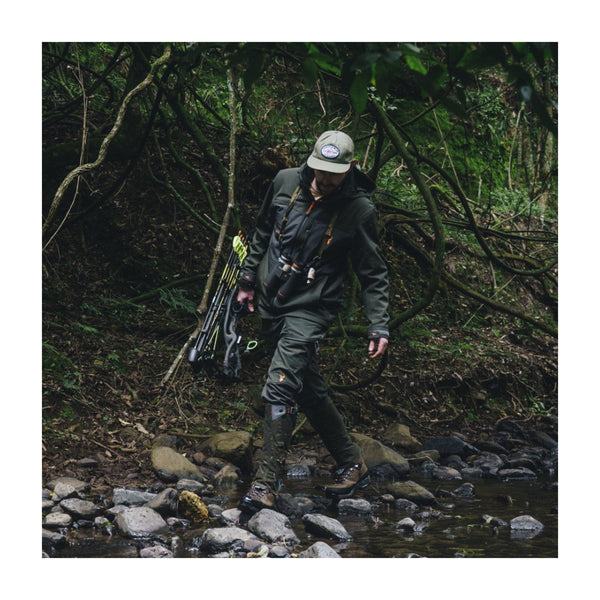Forest Green | Legacy Trouser - In Action Hunting - Worn With Gaiters.  