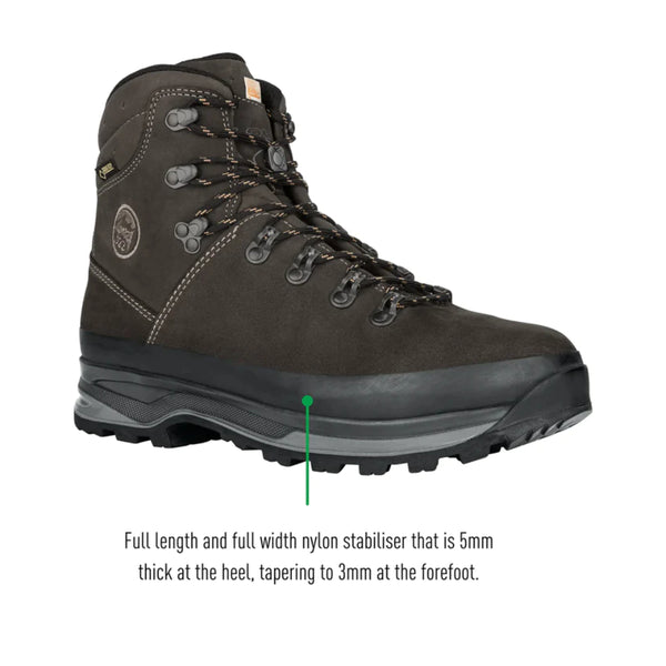 Slate | Lowa Mens Ranger III Wide Boot. Showing Nylon Stabiliser.